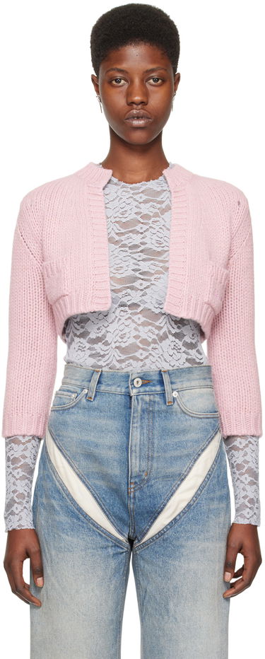 Sveter We11done We11done Cropped Cardigan Ružová | WD-KC0-24-645-W-LP, 0