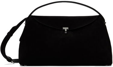 Kabelka TOTEME TOTEME T-Lock Top Handle Suede Shoulder Bag Čierna | 234-WAL961-LE0004, 0