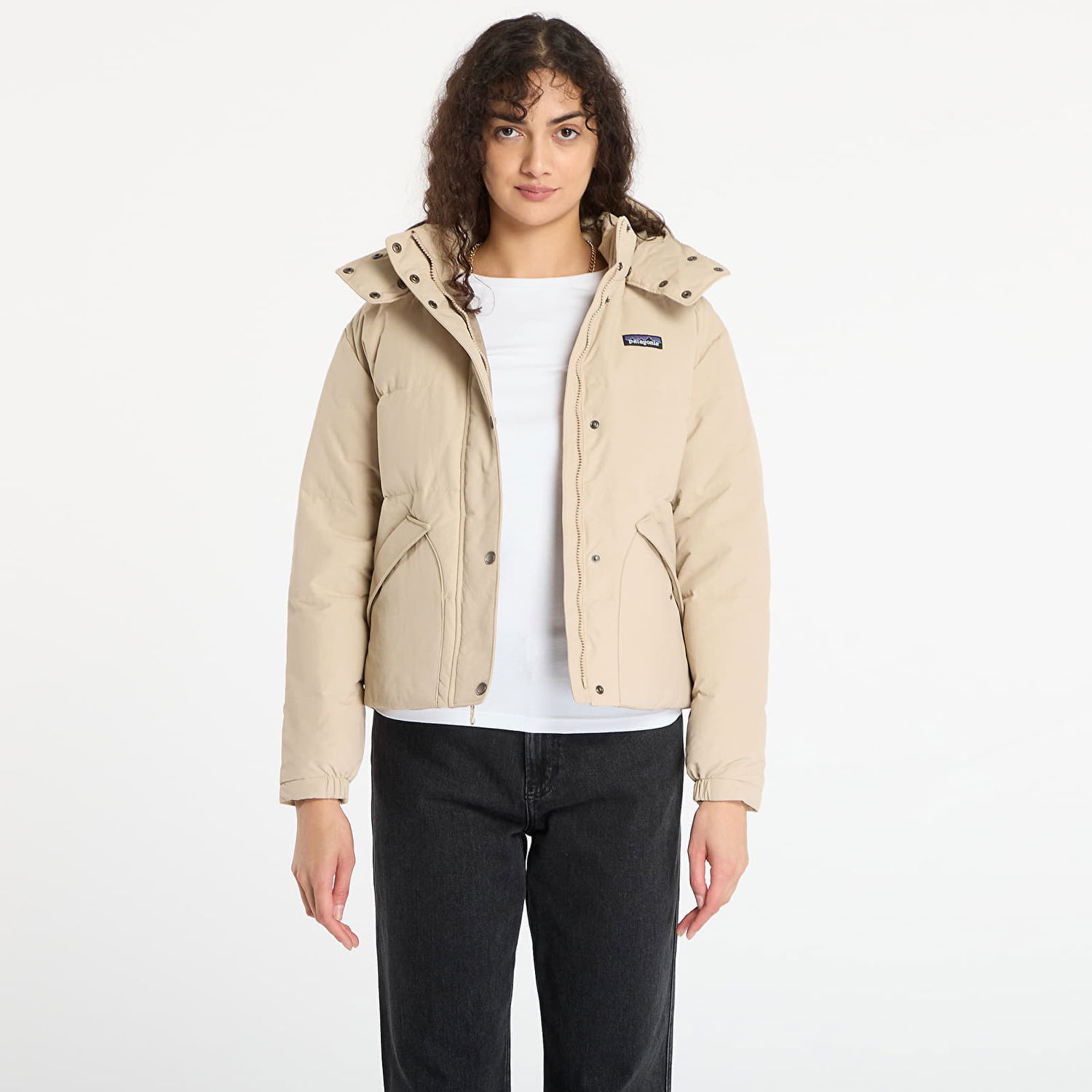 Bunda Patagonia Downdrift Jacket Oar Tan W/ Seabird Grey Béžová | 20625 OTSG, 0
