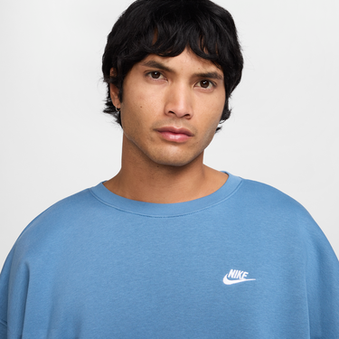 Mikina Nike Sportswear Club Fleece Crewneck Sweatshirt Modrá | IB6490-429, 4