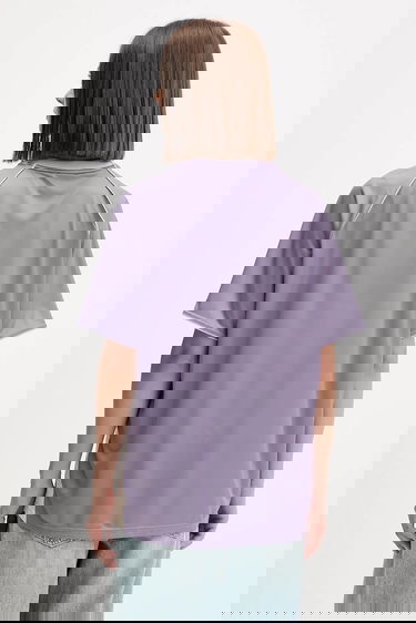 Tričko Puma FENTY V-Neck Oversized Mesh Panel T-Shirt Fialová | 635638, 2