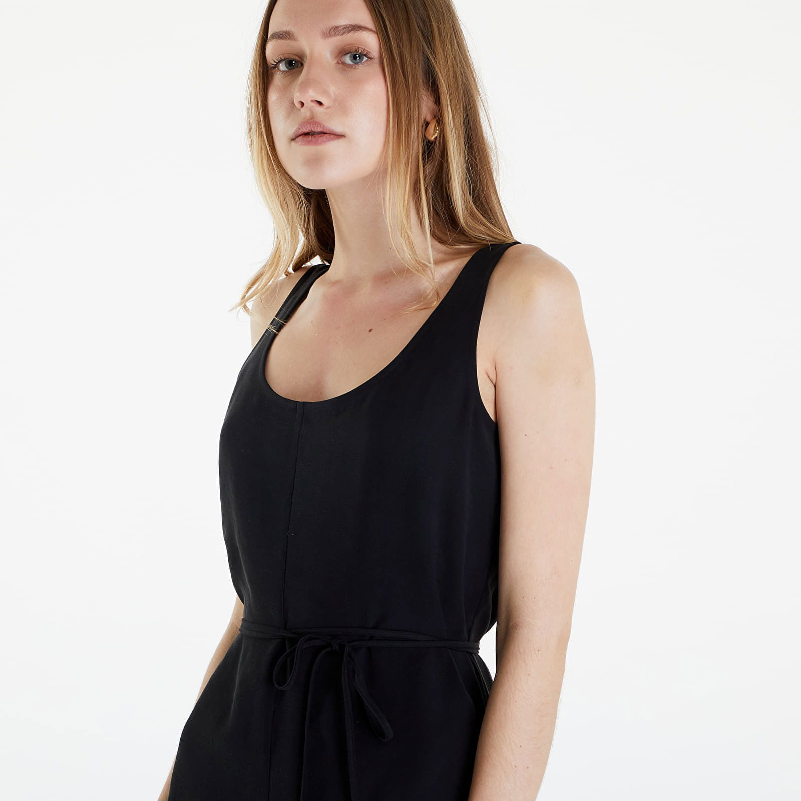 Jeans Tie Waisted Day Dress Black