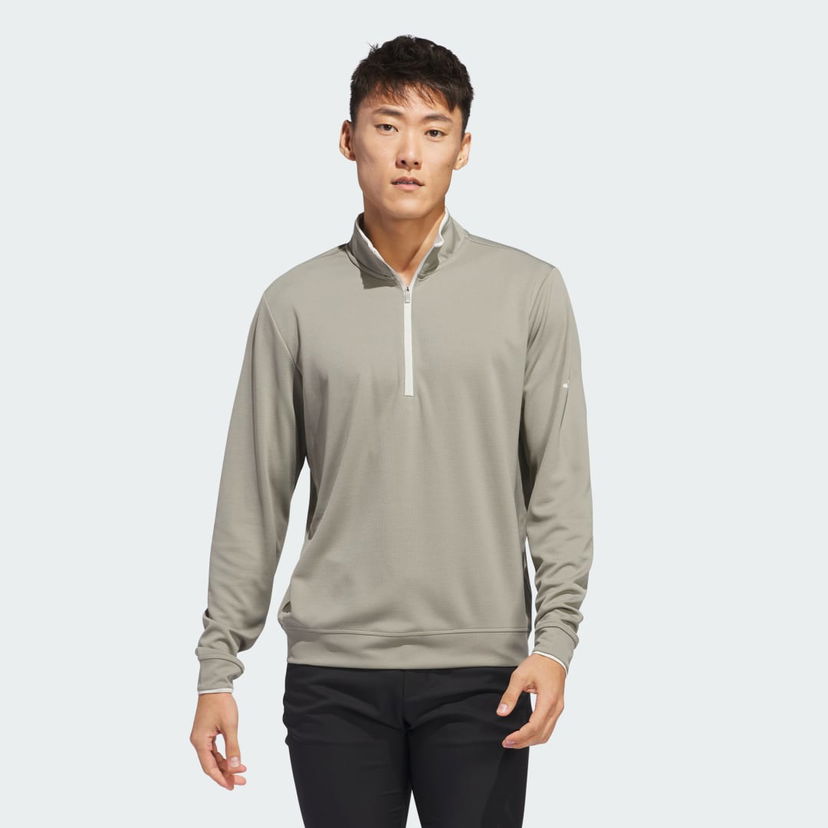 Tričko adidas Performance Golf Half-Zip Long Sleeve T-Shirt Zelené | IU4508