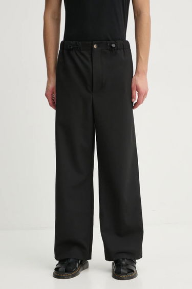 Nohavice Nanushka Wide Leg Wool Blend Trousers Čierna | NM24FWPA24599, 0