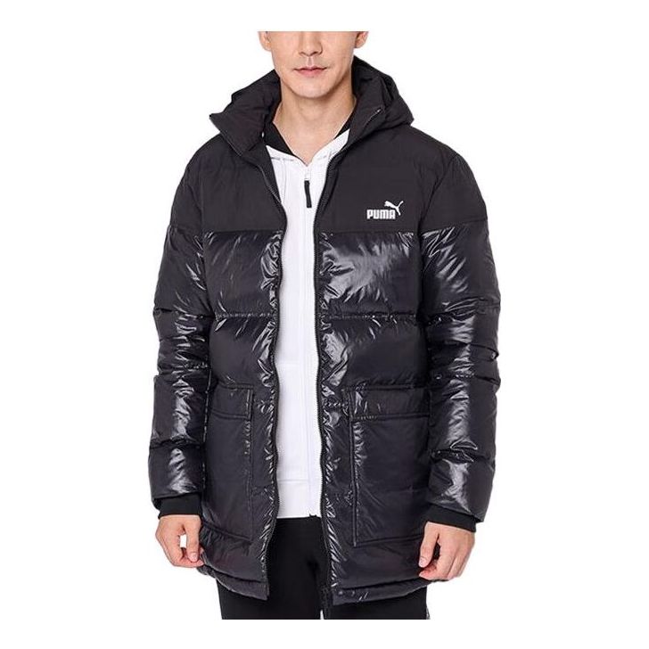 Kabáty Puma Logo Men's Down Jacket Čierna | 534508-01