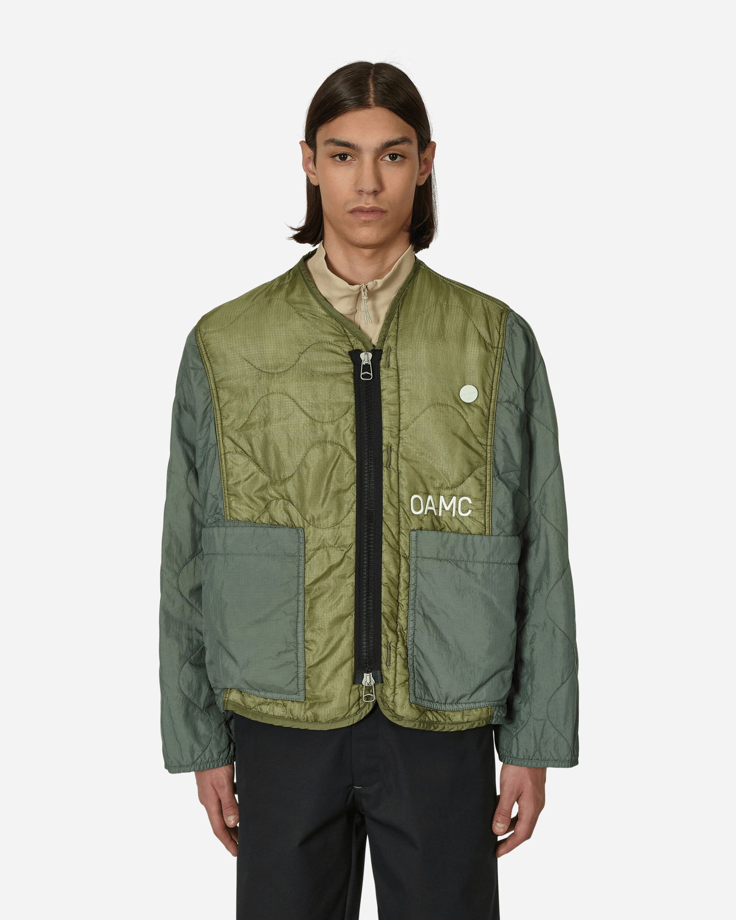 Bomber bunda OAMC RE:WORK Zipped Liner Zelené | 23E28OAX01 077, 1