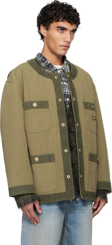 Bunda R13 Cord Trimmed Chore Jacket Zelené | R13WD064-D374A, 1