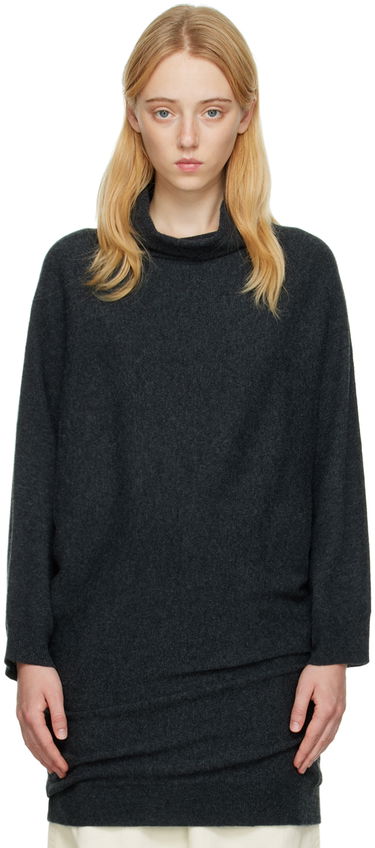 Sveter TOTEME Draped Turtleneck Sweater Šedá | 224-5111-753, 0