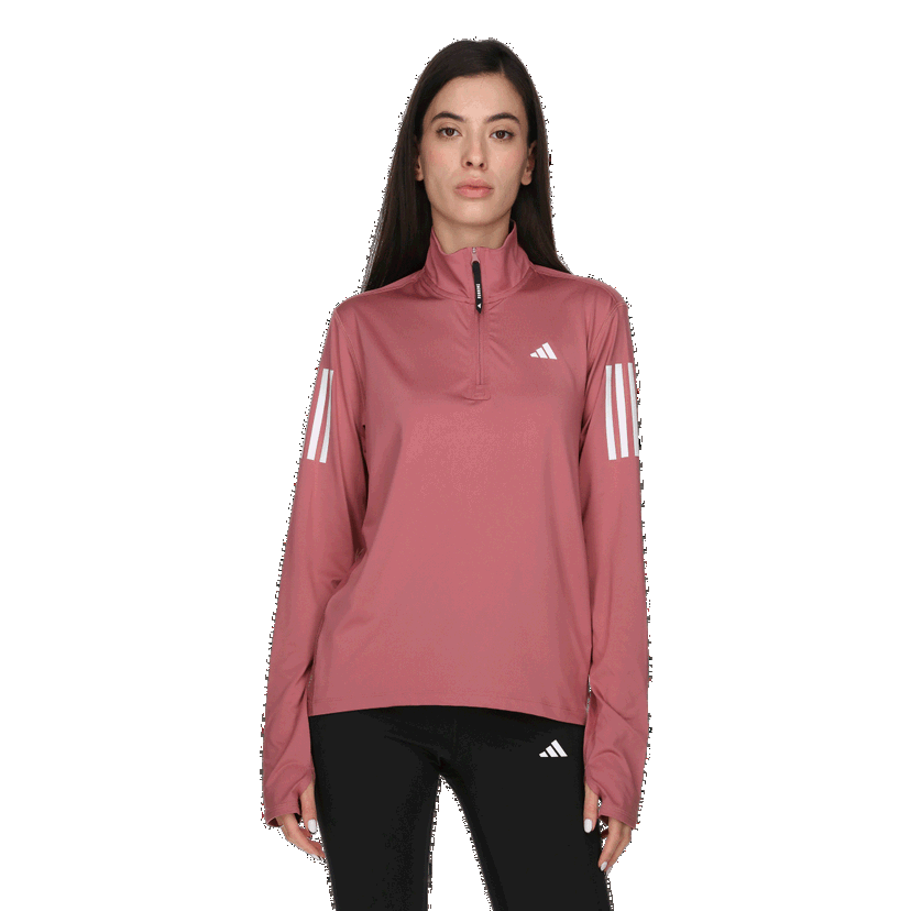 Mikina adidas Originals Own The Run Half-Zip Long Sleeve Top Ružová | IV5509