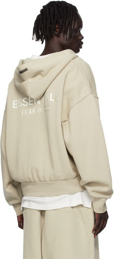 Mikina Fear of God Fear of God ESSENTIALS Fleece Zip-Up Hoodie Béžová | 192SP254786F, 2