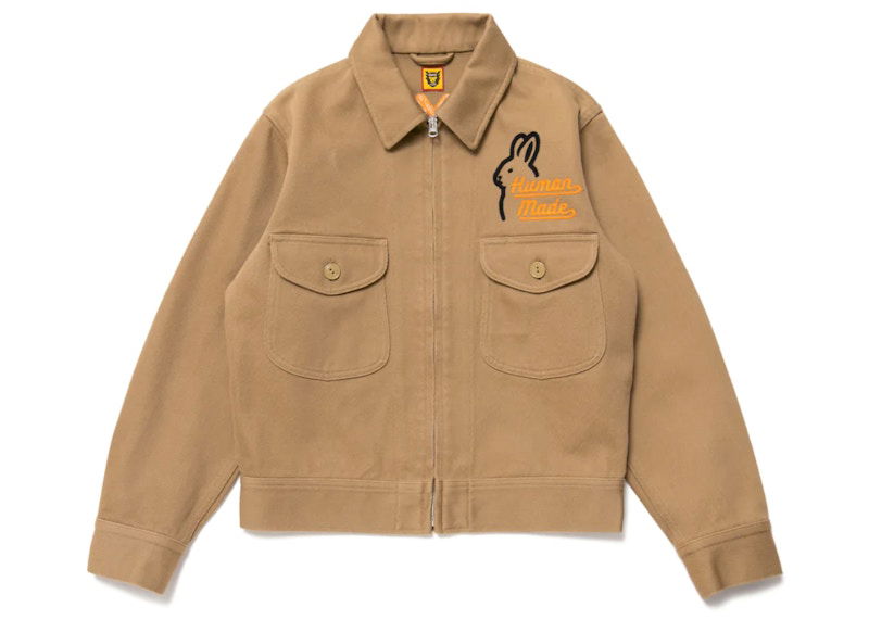 Bunda Human Made Work Zip-Up Jacket Béžová | HM24JK008