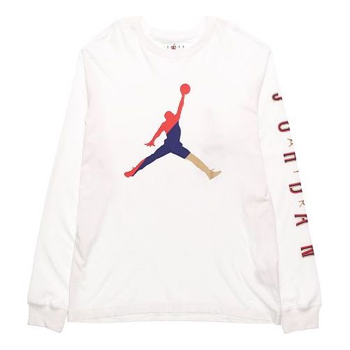 Tričko Jordan Jordan Alphabet Multi-Color Logo Long Sleeve T-Shirt Biela | CN3503-100