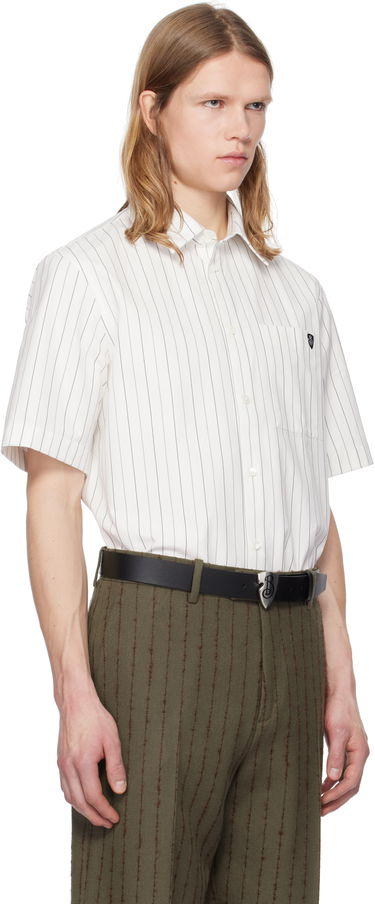 Košeľa Burberry Burberry Pinstripe Short Sleeve Shirt Biela | 8102569, 1