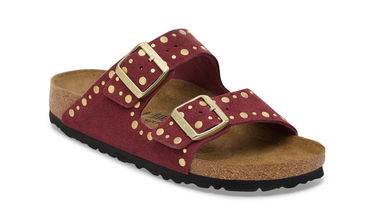 Tenisky a topánky Birkenstock Arizona Rivet Suede Leather Regular Fit Sandals Vínová | 1030329, 1
