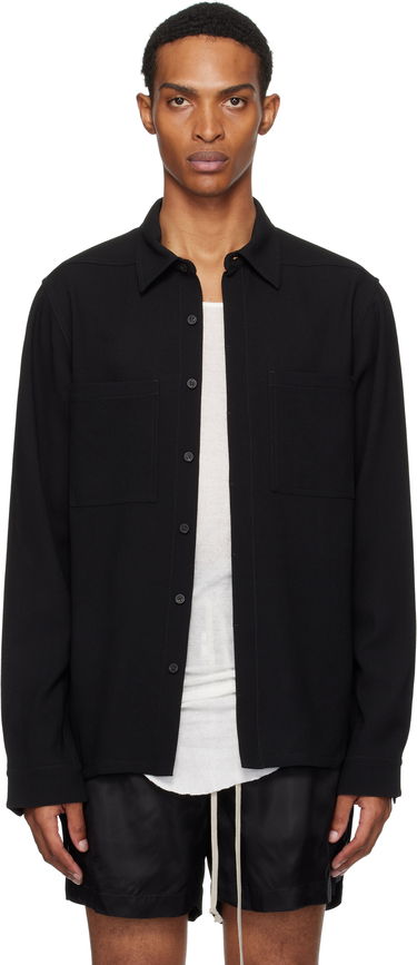 Košeľa Rick Owens Rick Owens Concordians Work Shirt Čierna | RU02E1292 WA, 0
