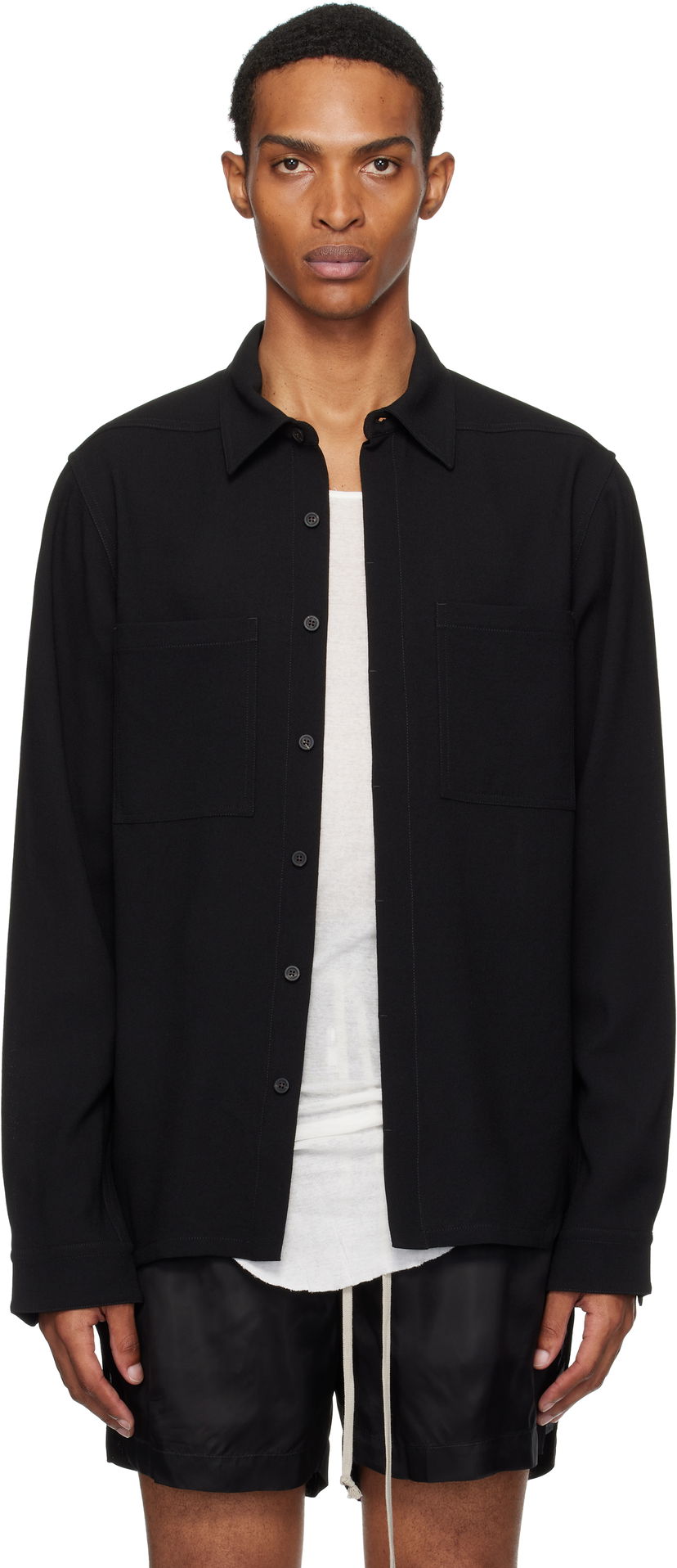 Košeľa Rick Owens Rick Owens Concordians Work Shirt Čierna | RU02E1292 WA
