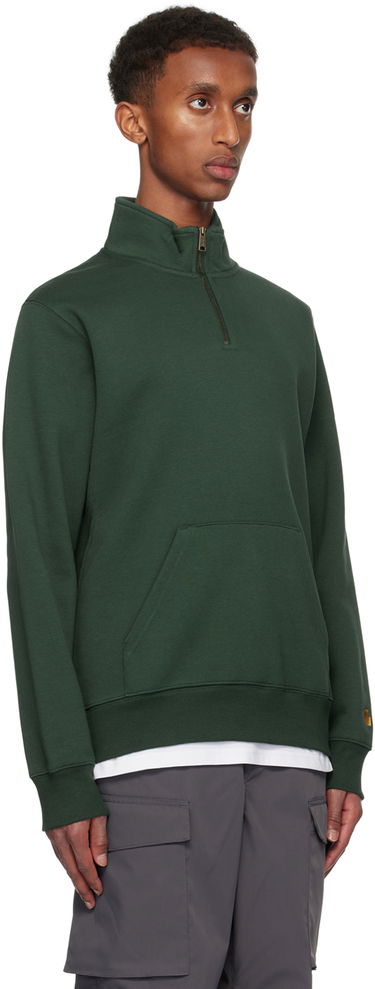 Mikina Carhartt WIP Chase Neck Zip Hoodie Zelené | I033665_1YW_XX, 3