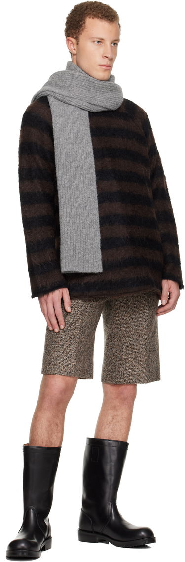 Sveter UNDERCOVER Fuzzy Striped Mock Neck Sweater Rôznofarebný | UC2E4904-1, 3