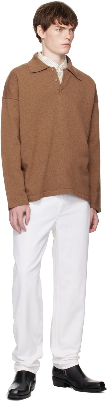 Sveter A.P.C. A.P.C. Manuel Knit Polo Hnedá | WOASB-H23454, 3