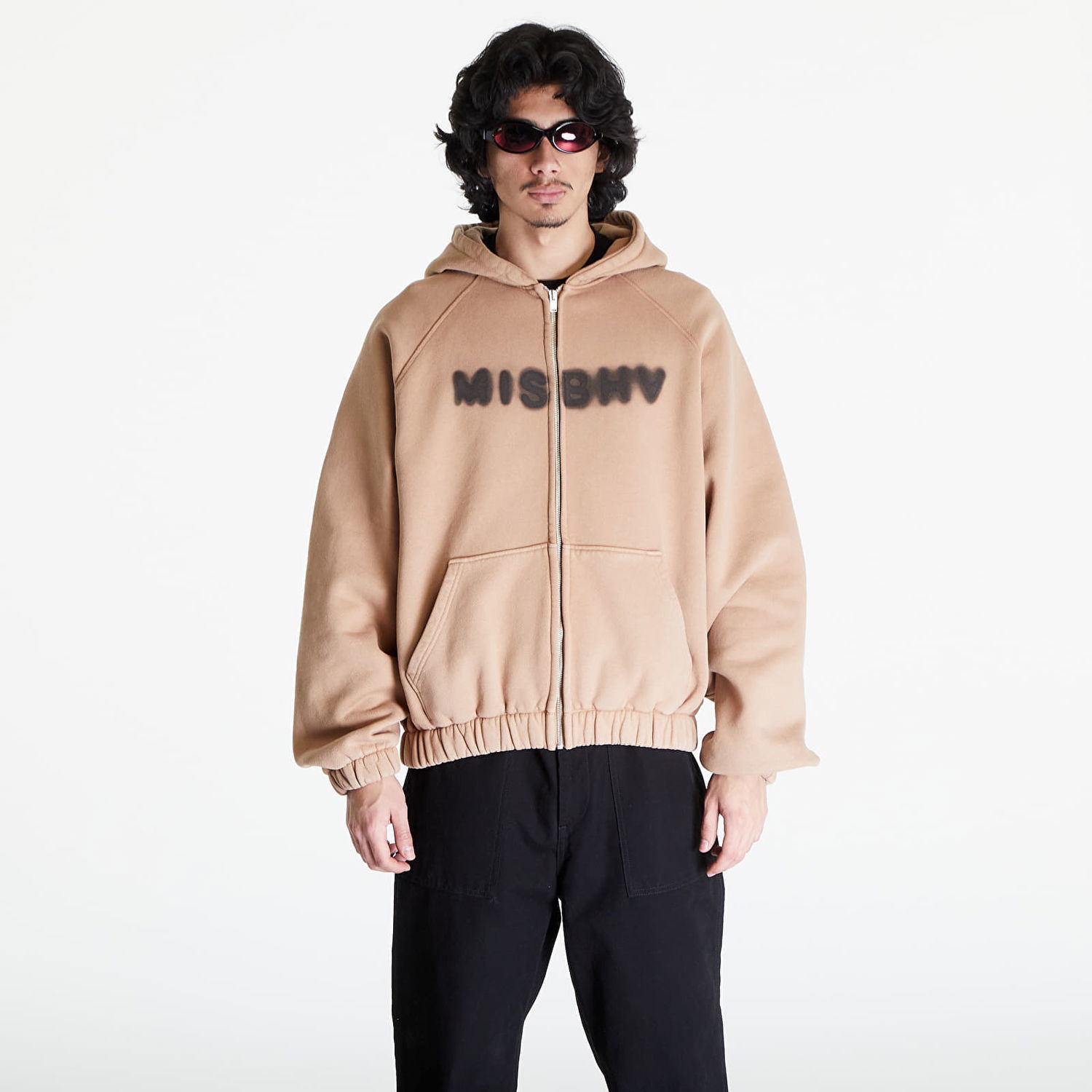 Mikina MISBHV Community Zipped Hoodie Béžová | 240M223, 0