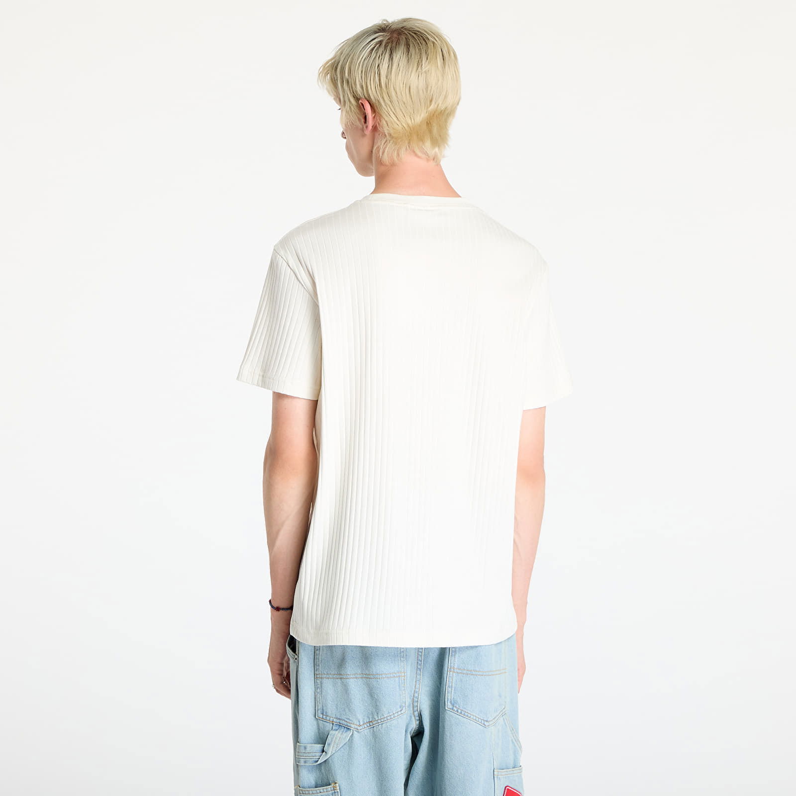 Linear Quilted Tee Ivory