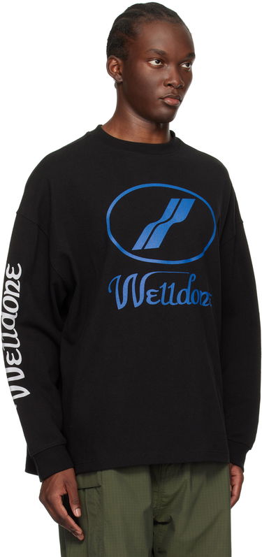 Mikina We11done Long Sleeve Print T-Shirt Čierna | WD-TP4-20-712-U-BK, 1