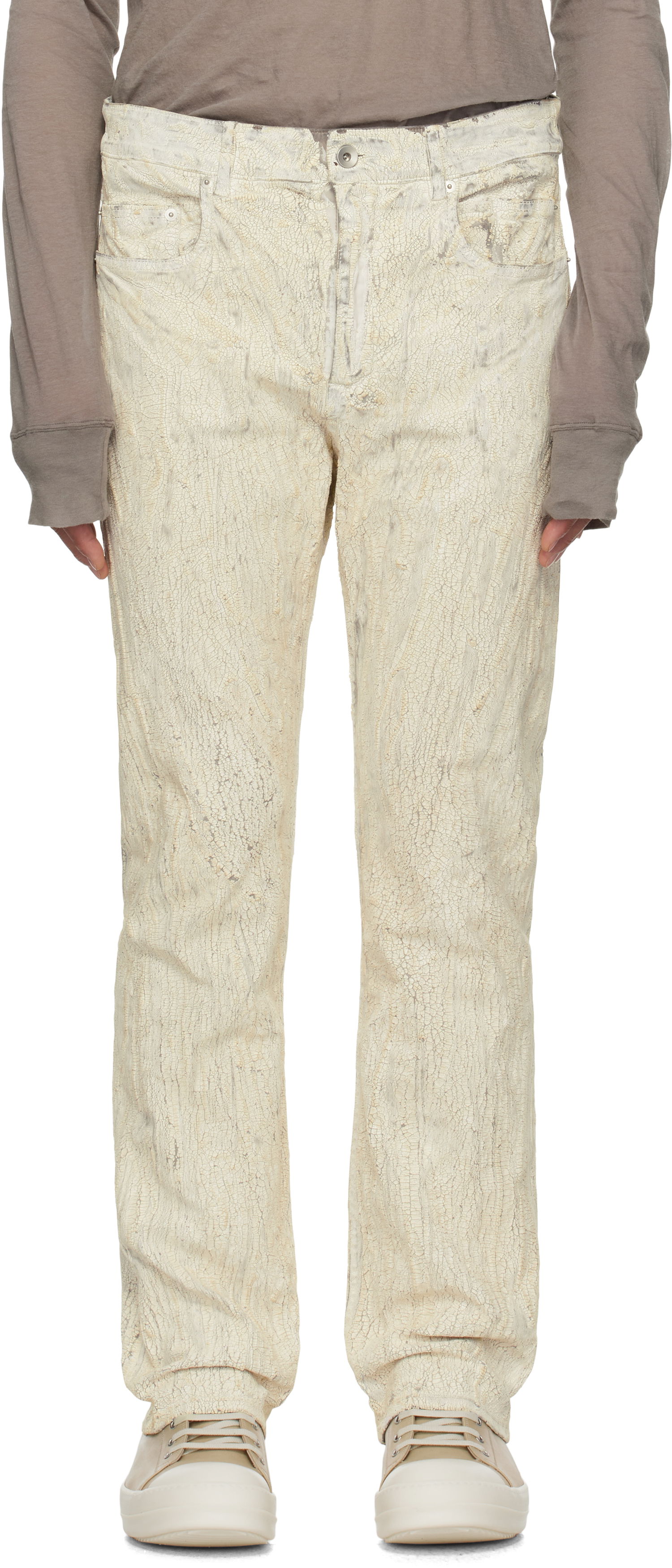 Džínsy Rick Owens Rick Owens Hollywood Headon Utility Jeans Biela | RR01E5308 SMMC, 0