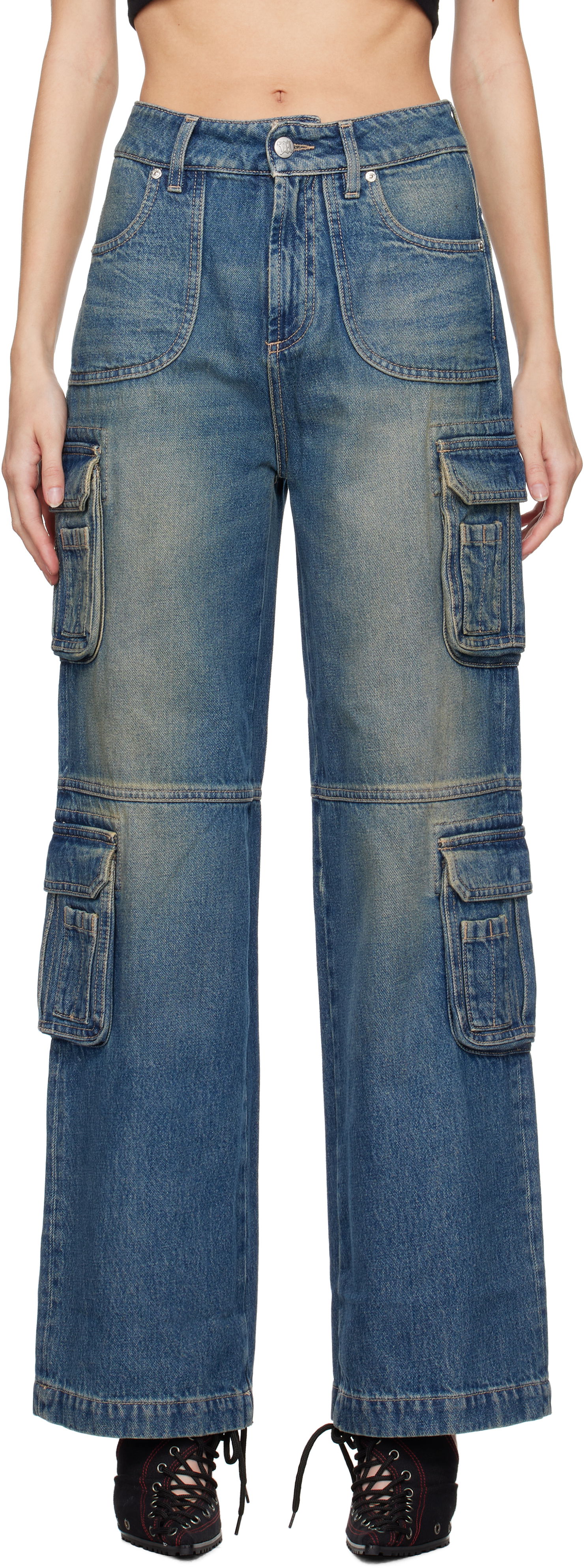 Cargo nohavice MISBHV Cargo Jeans Modrá | 241W301, 0