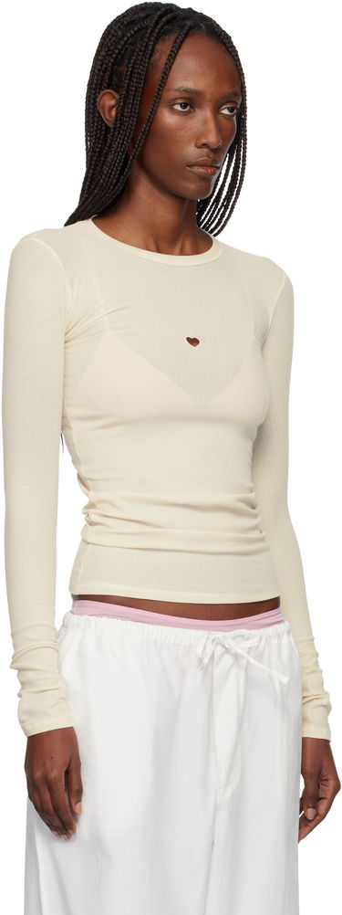 Tričko Baserange Heart Long Sleeve T-shirt Biela | TOHLS-RB-000, 1