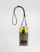Dolce & Gabbana Dauphine Calfskin Animal Print Cellphone Case
