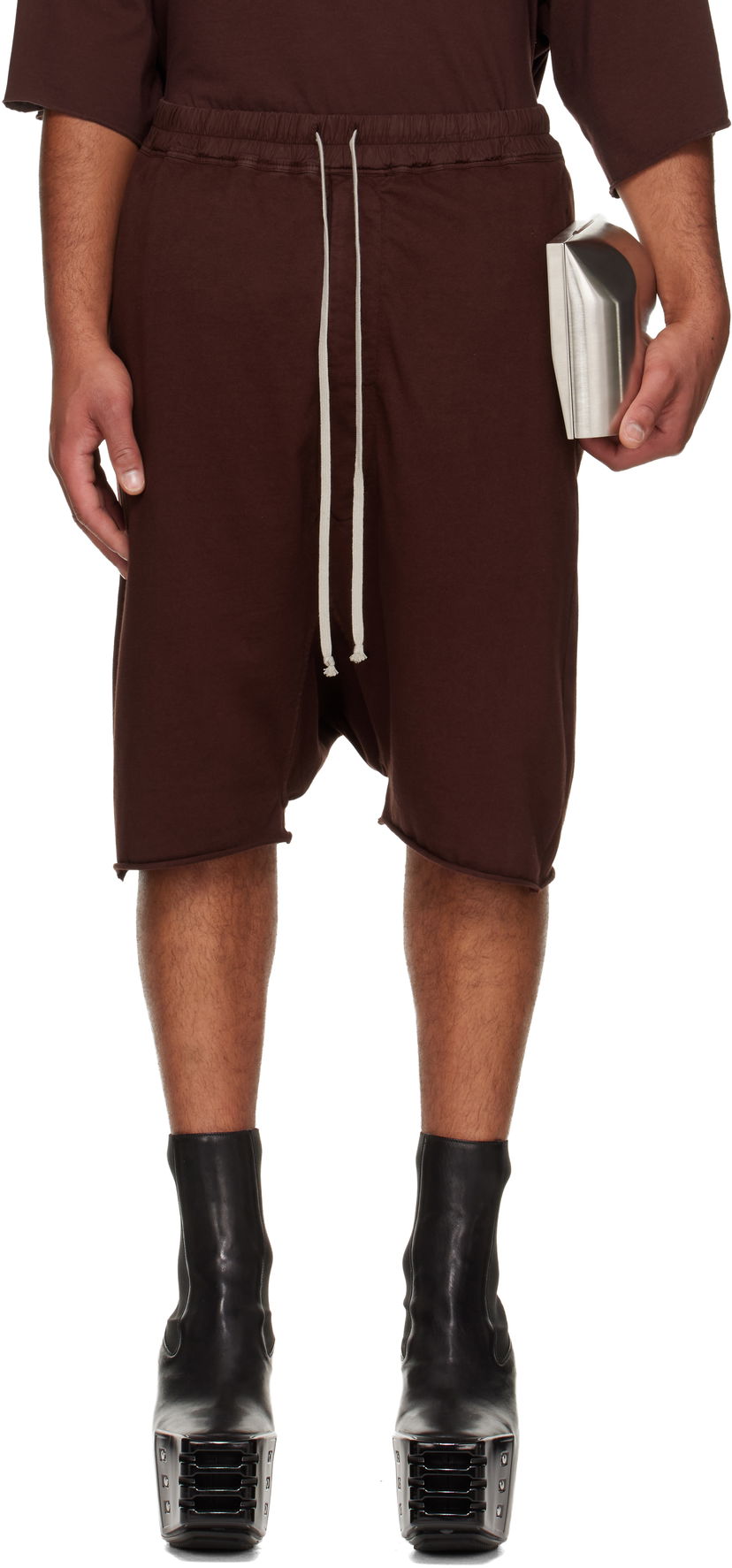 Šortky Rick Owens Rick Owens DRKSHDW Concordians Drawstring Pods Shorts Hnedá | DU02E7380 RIGP