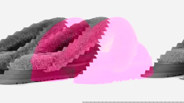 Tenisky a topánky UGG Disquette Fuzzy Suede Slipper Größe 36 Ružová | 1122550-DNY, 3