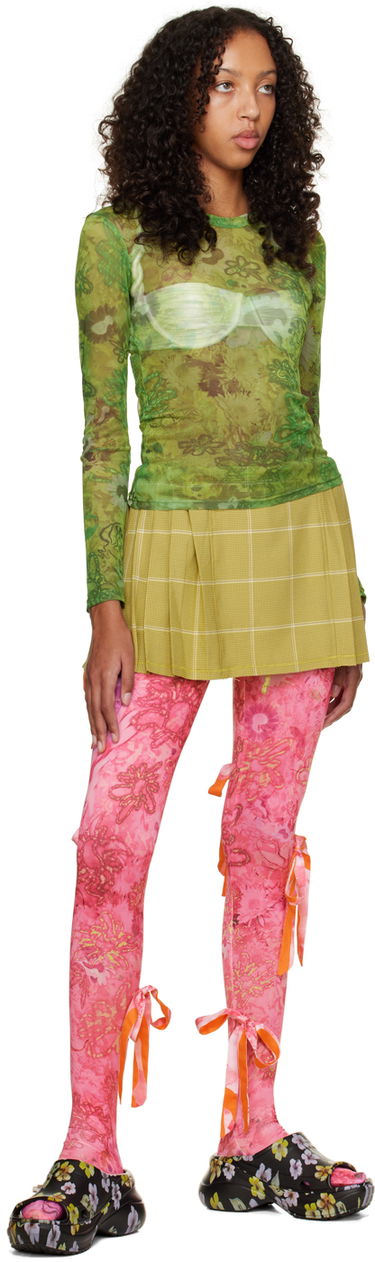 Sukňa Collina Strada Collina Strada Thistle Miniskirt Žltá | XX7116 Deadstock Cotton Lime Pla, 3