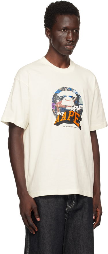 Tričko AAPE by A Bathing Ape AAPE by A Bathing Ape Theme Graphic T-Shirt Biela | AAPTEM1551XXNIVX, 1