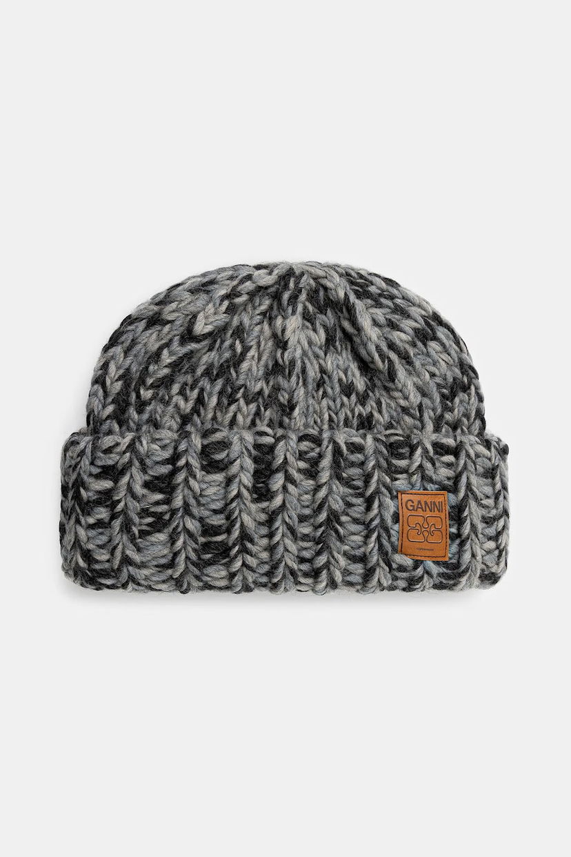 Kulicha GANNI Graphic Wool Hand Knit Beanie Rôznofarebný | A6904