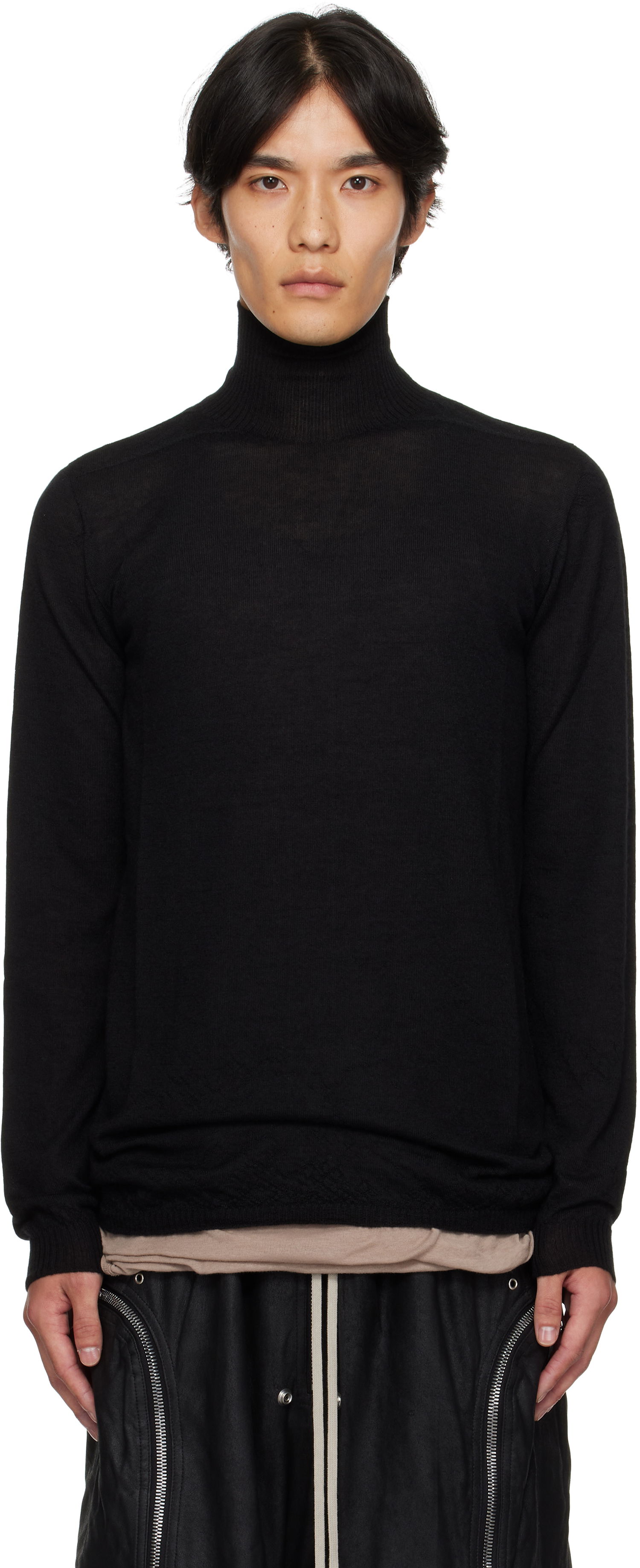 Sveter Rick Owens Rick Owens Concordians Level Turtleneck Sweater Čierna | RU02E1624 WS, 0