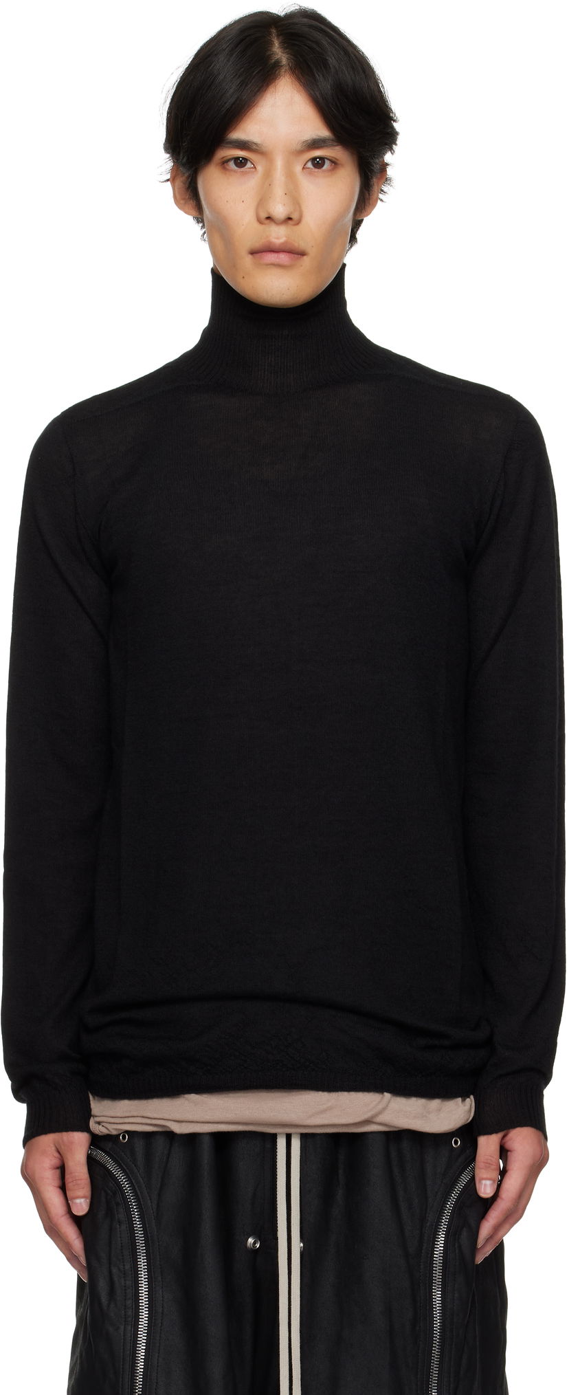 Sveter Rick Owens Rick Owens Concordians Level Turtleneck Sweater Čierna | RU02E1624 WS