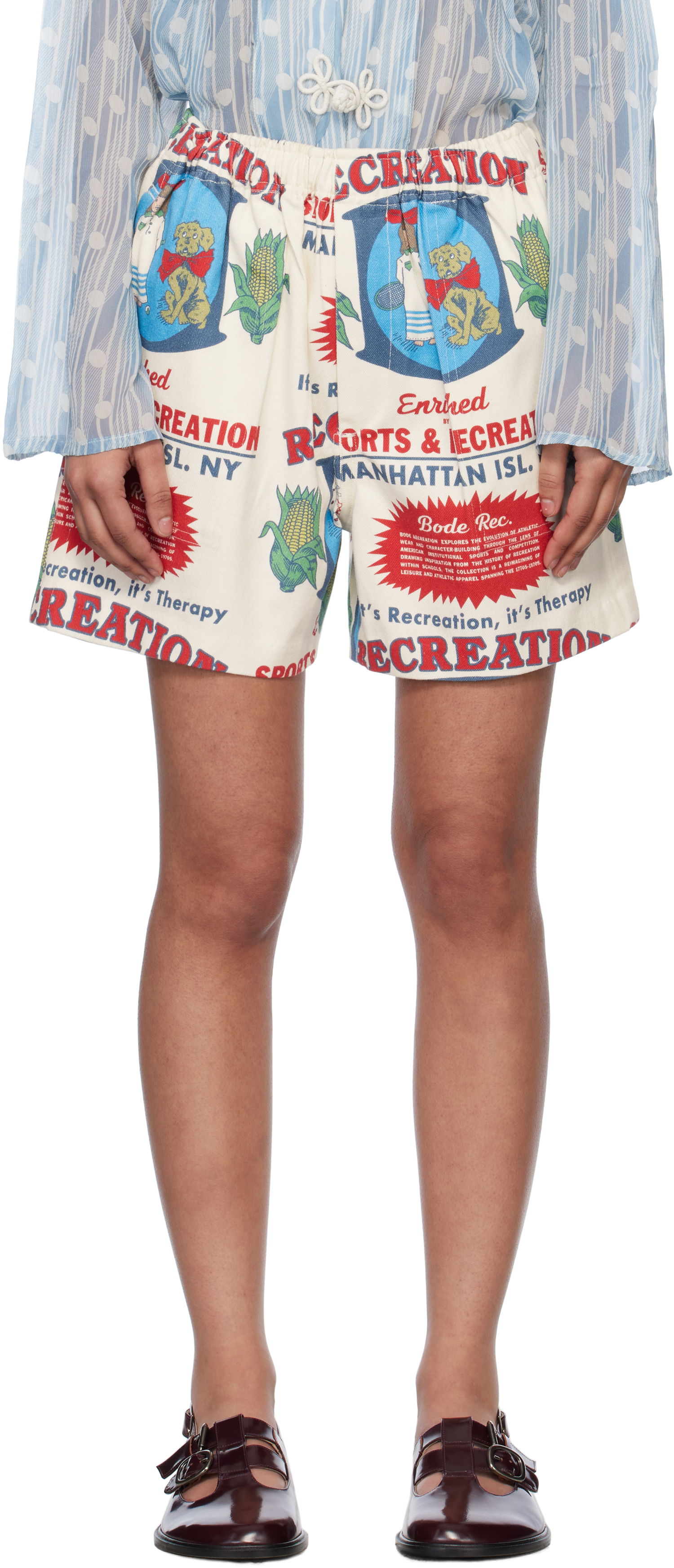 Šortky Bode Bode Enrichment Print Shorts Biela | MRS25BT045, 0