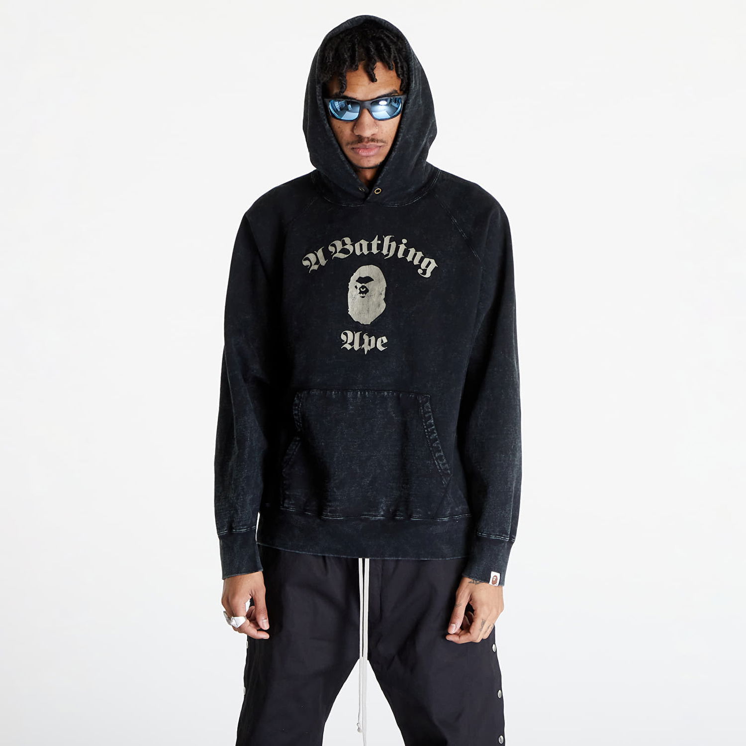 Mikina BAPE Pullover Relaxed Fit Hoodie Čierna | 001PPK301010M BLK, 0