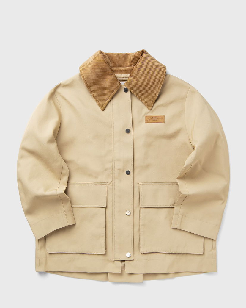 Bunda GANNI Twill Midi Jacket Béžová | W0757-531