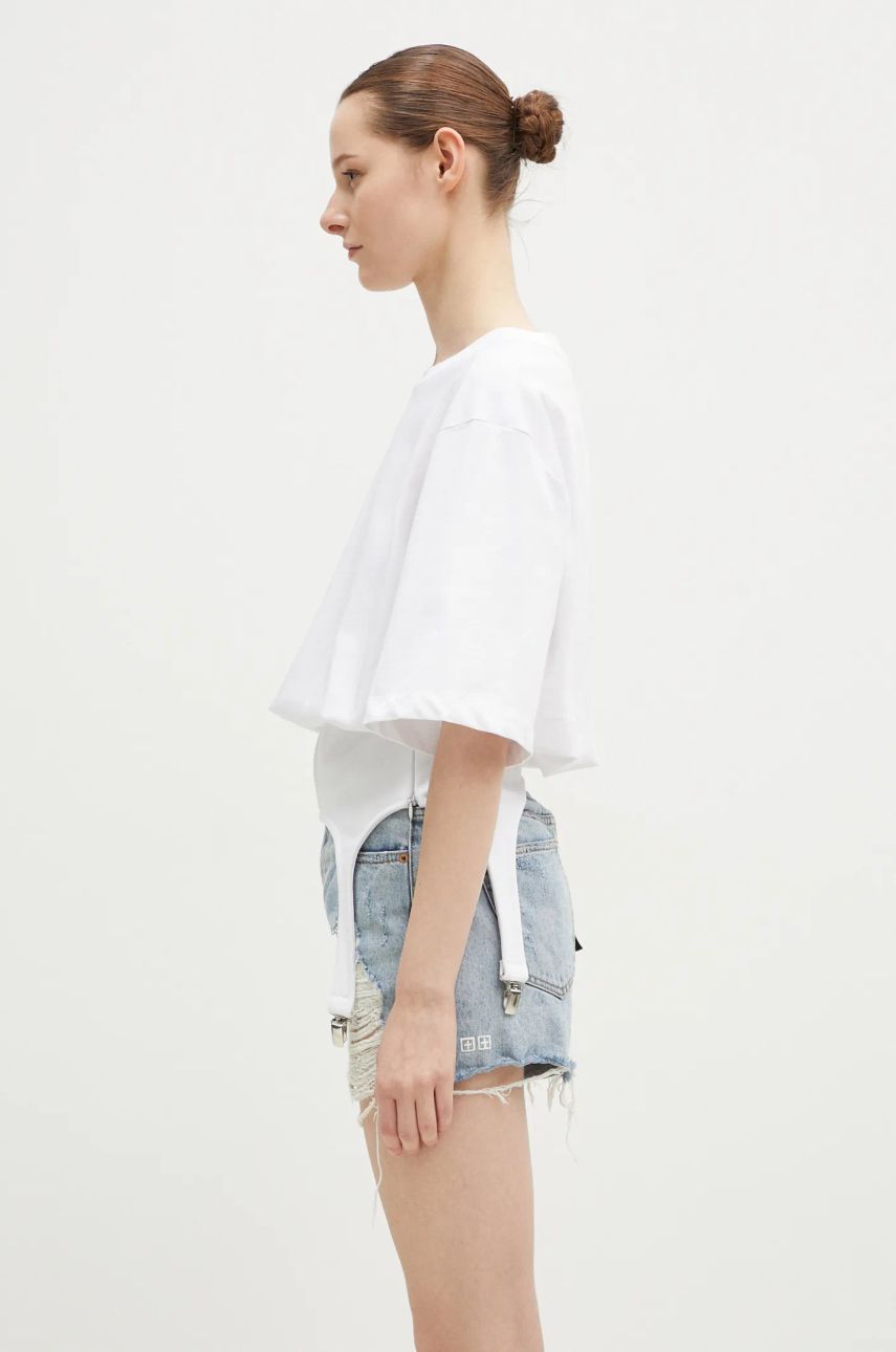 Tričko Fiorucci White Suspender T-Shirt Biela | W01FMTSH263CJ01WH01, 1