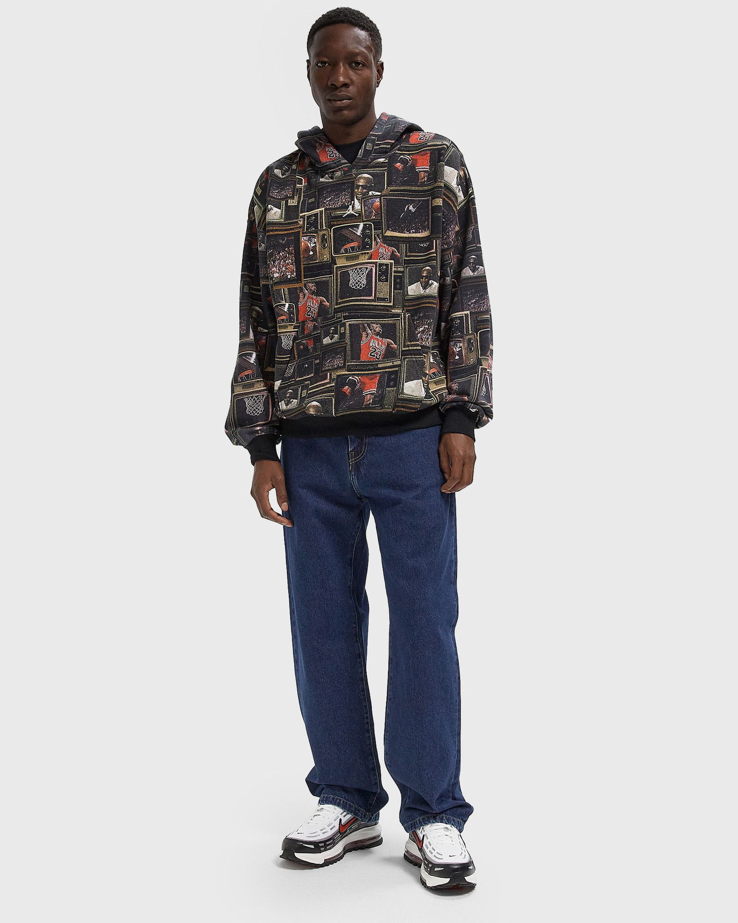 Mikina Nike Michael Jordan Retro TV Print Fleece Pullover Hoodie Rôznofarebný | HV0552-010, 1