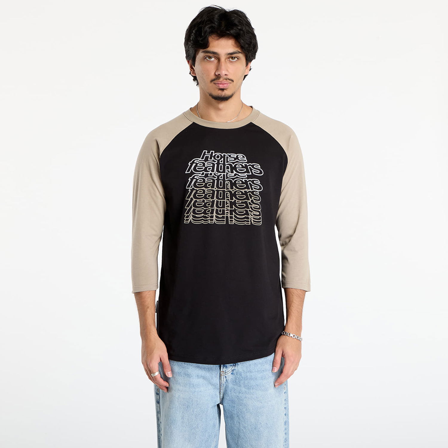 Tričko Horsefeathers Rollin Raglan T-Shirt Čierna | SM1394C, 0
