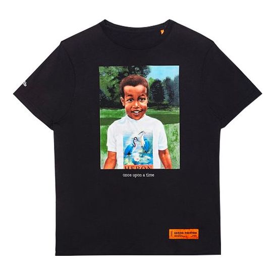 Tričko HERON PRESTON HERON PRESTON Little Boy Graphic T-Shirt Čierna | HMAA011S209140191088, 0