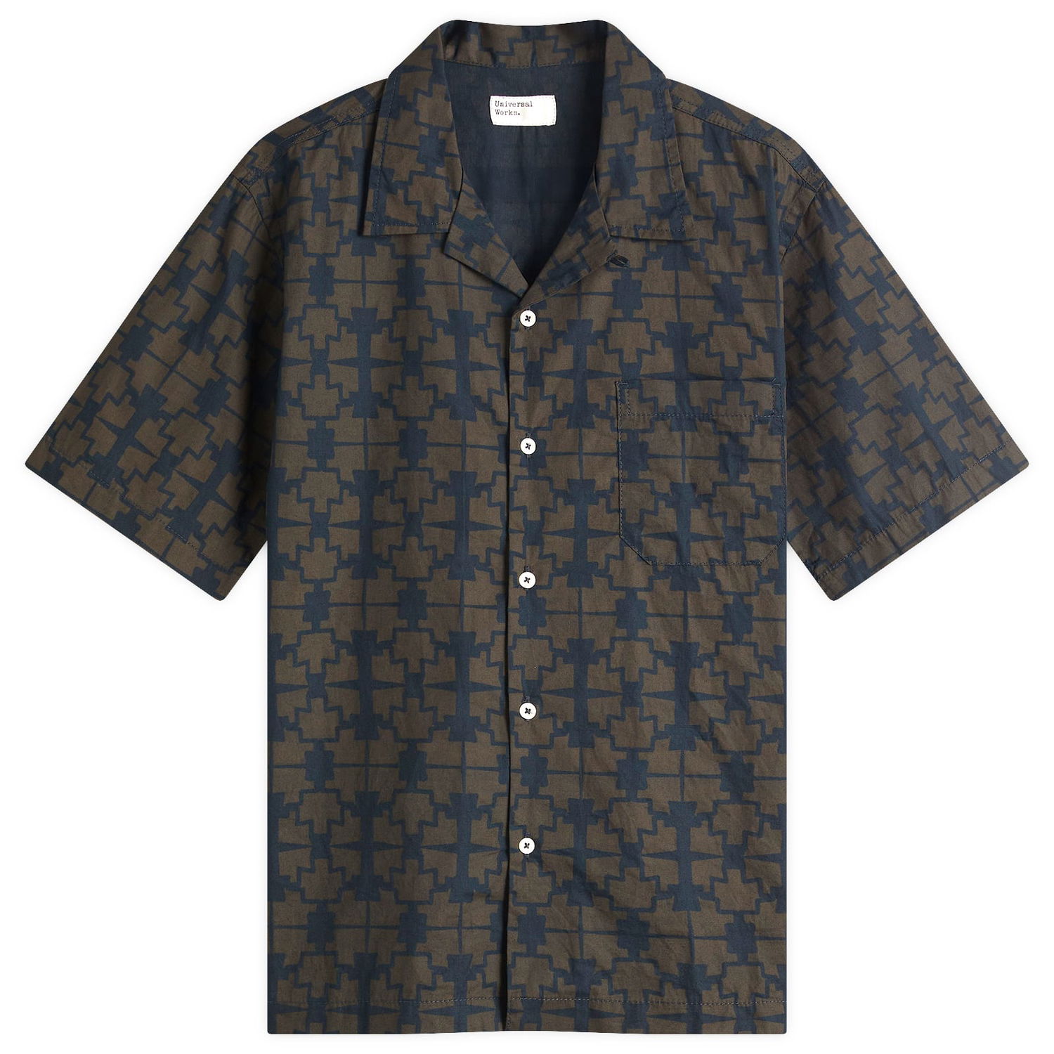 Košeľa Universal Works Milta Print Road Shirt, Size X-Large Navy | P32045-NVY, 1