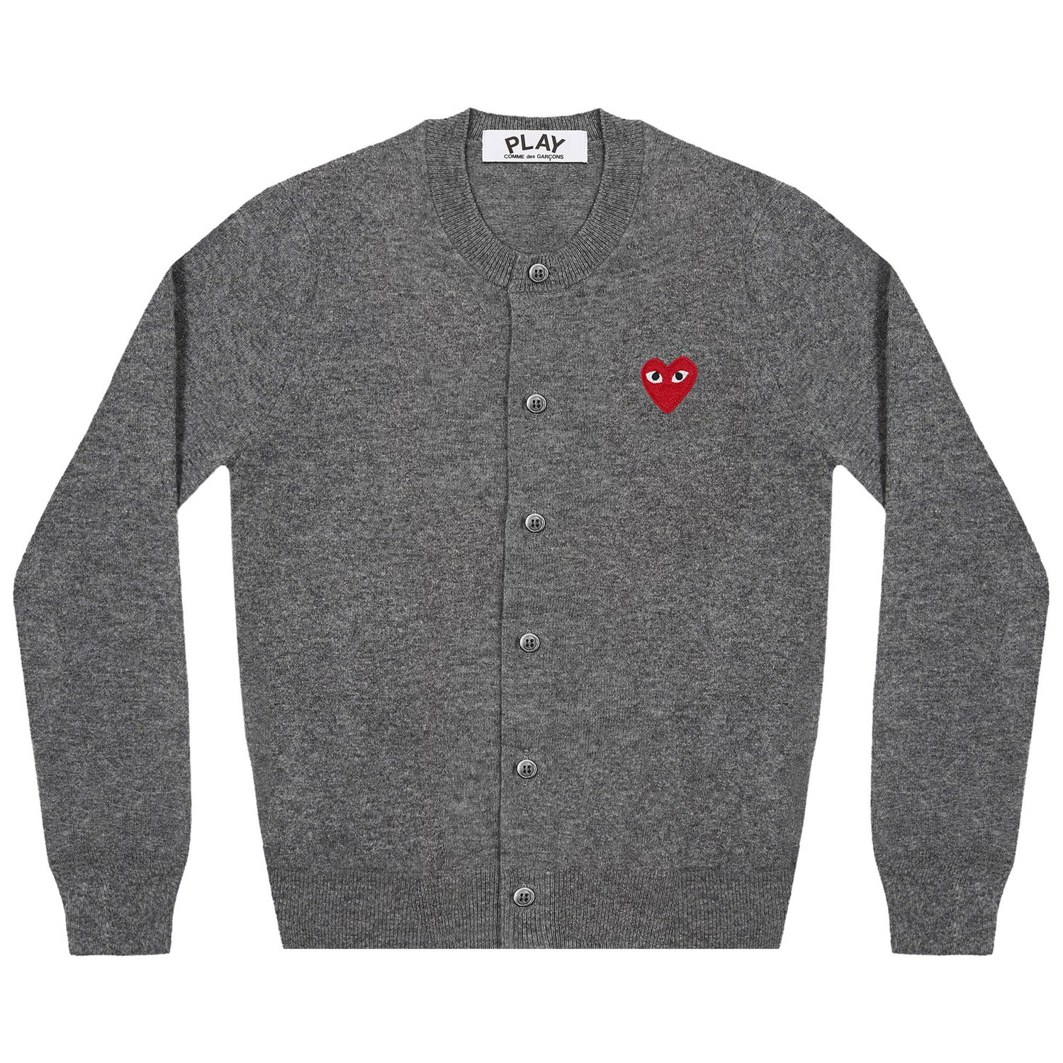 Sveter Comme des Garçons PLAY Heart Cardigan Šedá | AZ N007 051 3, 1