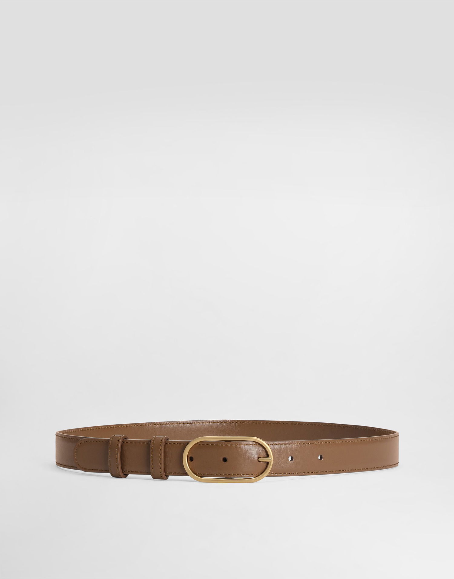 Opasok Dolce & Gabbana Dolce & Gabbana Palmated Calfskin Belt with Oval Buckle Hnedá | BE1654A3G198Z093, 0