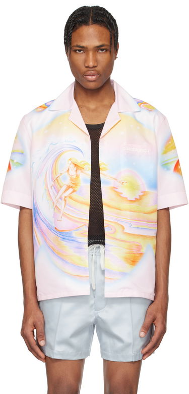 Košeľa Casablanca Casablanca Psychedelic Nirvana Swim Shirt Ružová | MS25-SWM-048-01, 0
