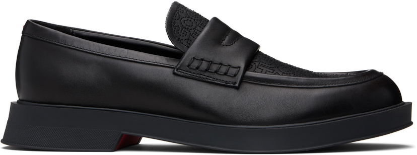Tenisky a topánky BOSS Hugo Embroidered-Logo Loafers Čierna | 50548486