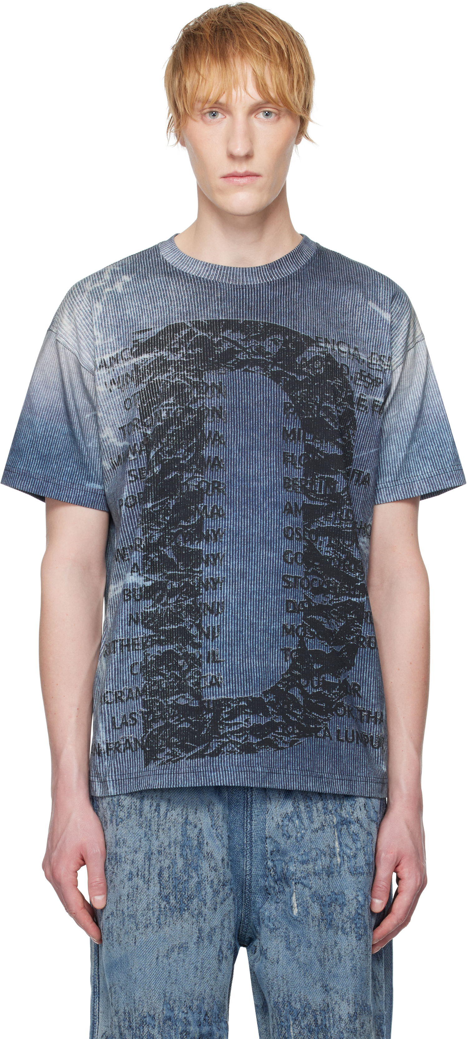 Tričko Diesel Diesel T-Norm-R2 Graphic T-Shirt Modrá | A19650-0PJBH-900A, 0